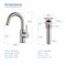 Kibi Circular Single Handle High-Arc Bathroom Sink Faucet C-KBF1021BN-KPW100BN - alternate 6